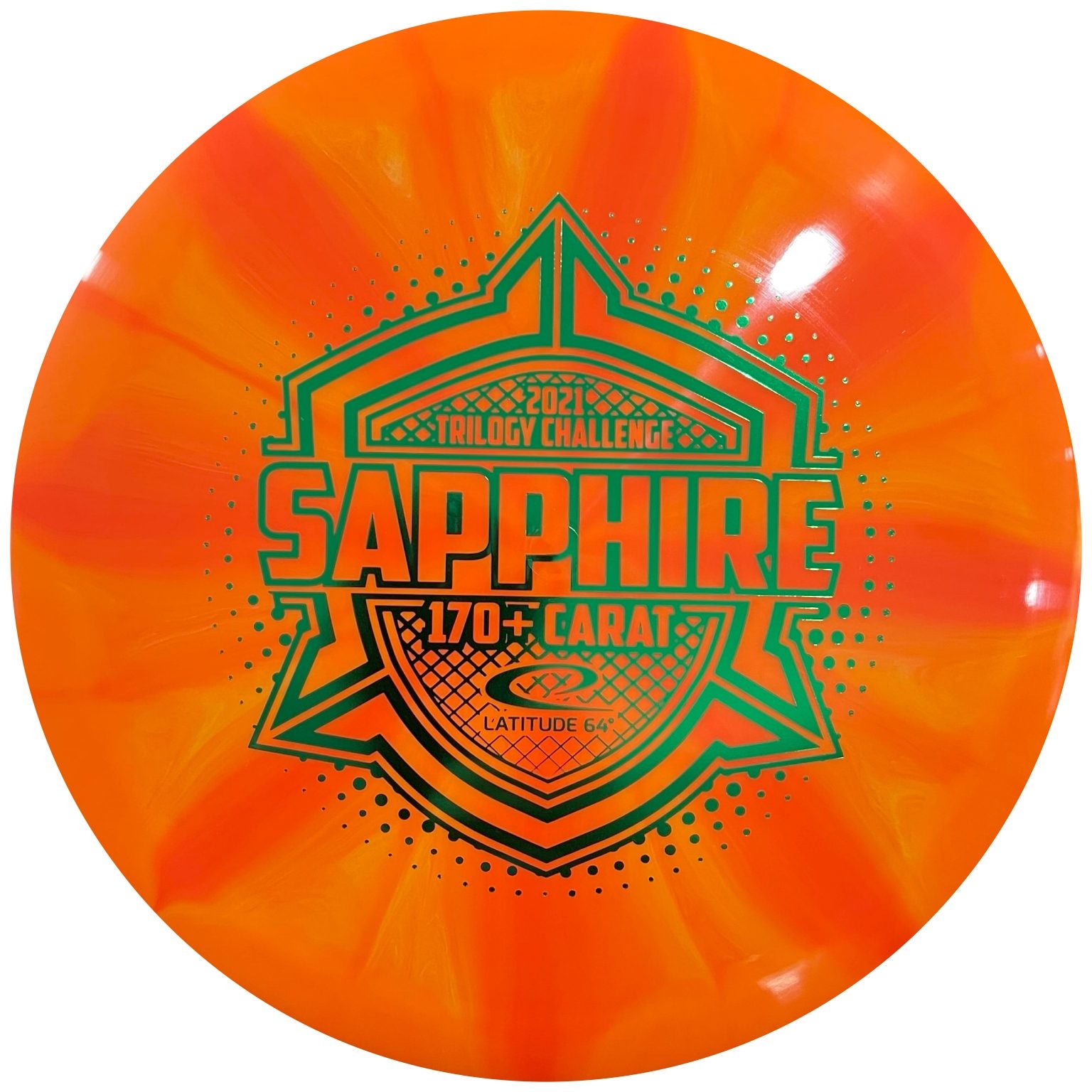 Gold Line Sapphire 170+ Carat - Truly Unique Disc Golf